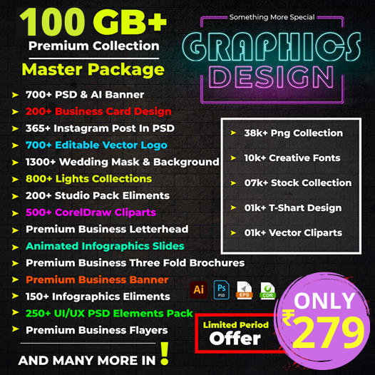 100+ GB Mega Graphic Designer Bundle 2.0 (Updated)